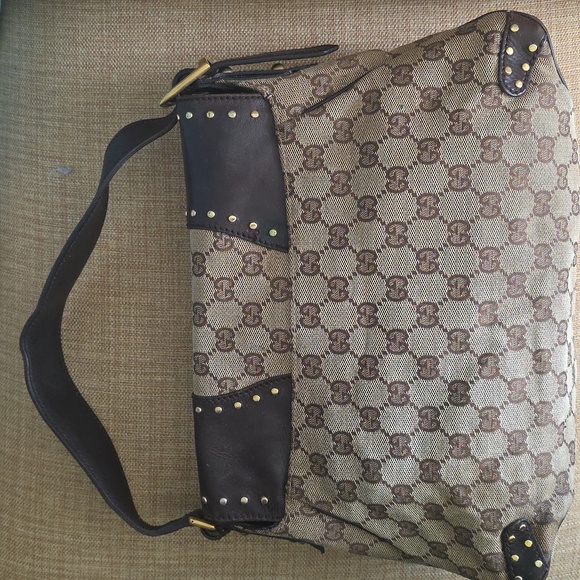 GUCCI Vintage Limited Edition Horsebit Canvas Shoulder Bag by "TOM FORD" - Picture 6 of 8